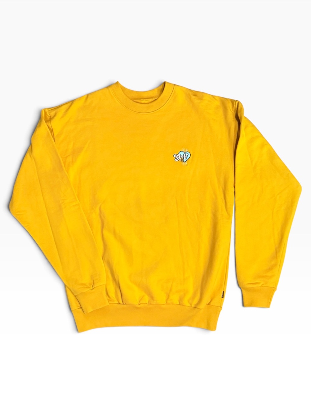 GOLF WANG Yellow Heart Logo Embroidered Crewneck Sweatshirt Men’s M